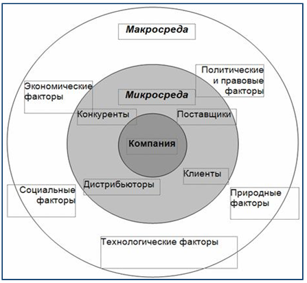 структура внешней среды организации