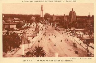 главная улица колониальной выставки в париже 1931 года