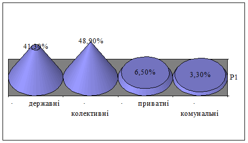 структура готельних підприємств печерського району м. києва за формою власності та організацією 2008р