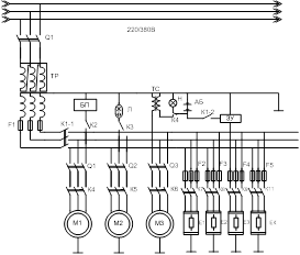 принципиальная схема централизованной системы электроснабжения без индивидуального преобразователя