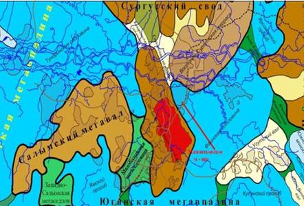 тектоническая карта центральной части западно-сибирской плиты 1998 г