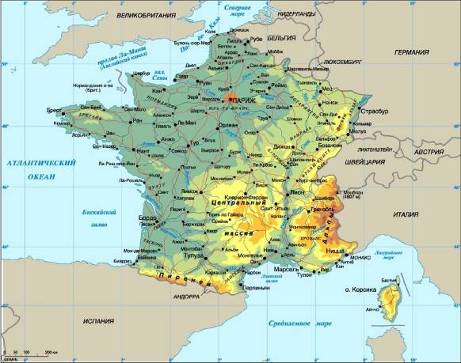 франция на карте западной европы