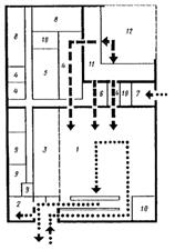 примерная схема одноэтажного универсама торговой площадью 400-1000 м