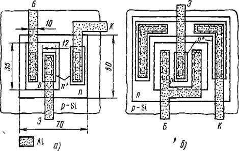 конструкция биполярных интегральных транзисторов
