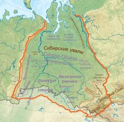 физическая карта западной сибири