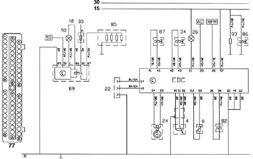 электросхема системы управления двигателем автомобиля форд 2,5 л тсi