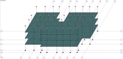 изополя площади нижней арматуры вдоль оси y (вдоль числовых осей), см2/м