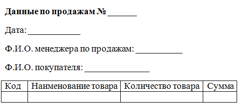 форма документа 