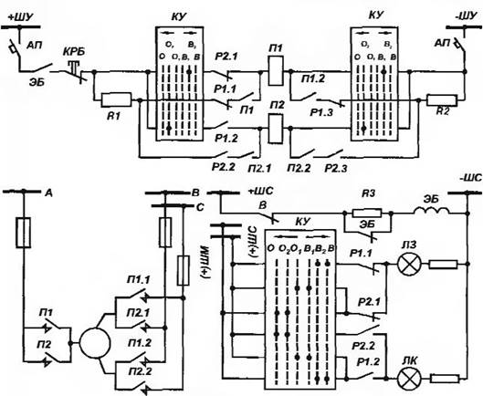 схема управления электродвигательным приводом разъединителя