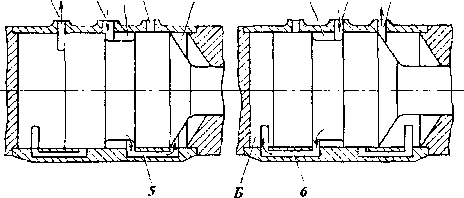 схема бесклапанного (поршень-золотник) воздухораспределительного устройства