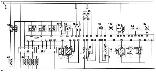 электросхема системы управления двигателем x20dtl автомобиля опель