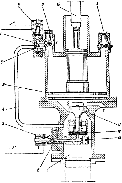 силовой приводной пневматический механизм для элегазового выключателя