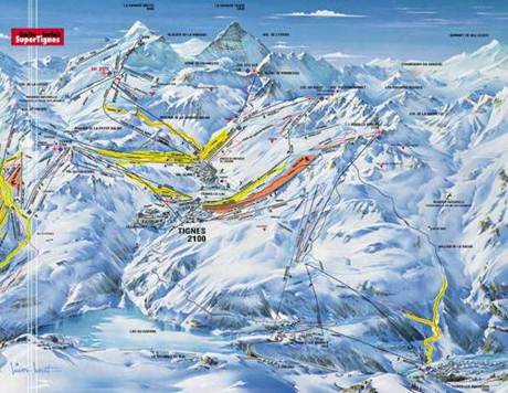план горнолыжного курорта тинь
