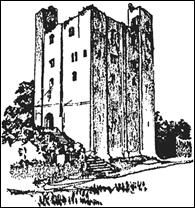 главное здание хедингемского замка в эссексе, построенное в 1100 году