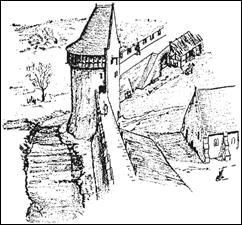 реконструкция фланговой башни и стены замкового двора xiii века