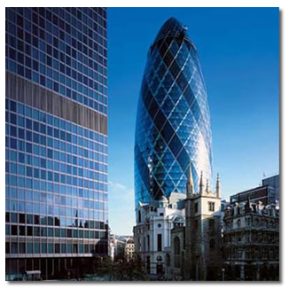 здание страховой компании swis - re. лондон. арх. норман фостер (2004 г.)