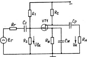 схема усилительного каскада на полевом транзисторе