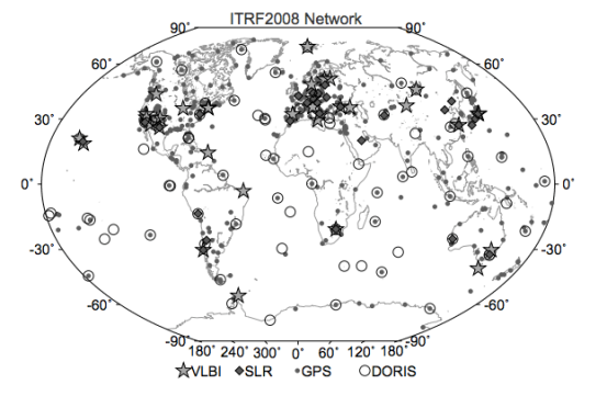 сеть опорных станций наблюдений в системе определения земной системы отсчета itrf 2008