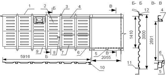 боковая стена крытого вагона объемом кузова 140 м