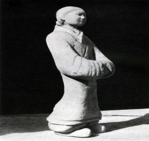 терракотовая статуэтка девушки. период хань. 3 в. до н. э. -- 3 в. н. э