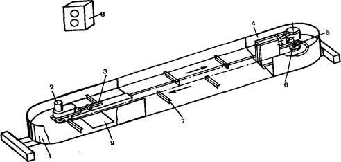 схема навозоуборочного поперечного конвейера кнп-10 (основное исполнение)