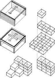 конструктивные ячейки здания и возможности их компоновки