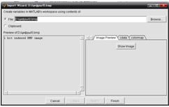 интерфейс загрузки изображений в matlab