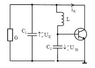 еквівалентна схема lc-генератора з ємнісною трьох точкою