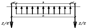 розрахункова схема траверси колони